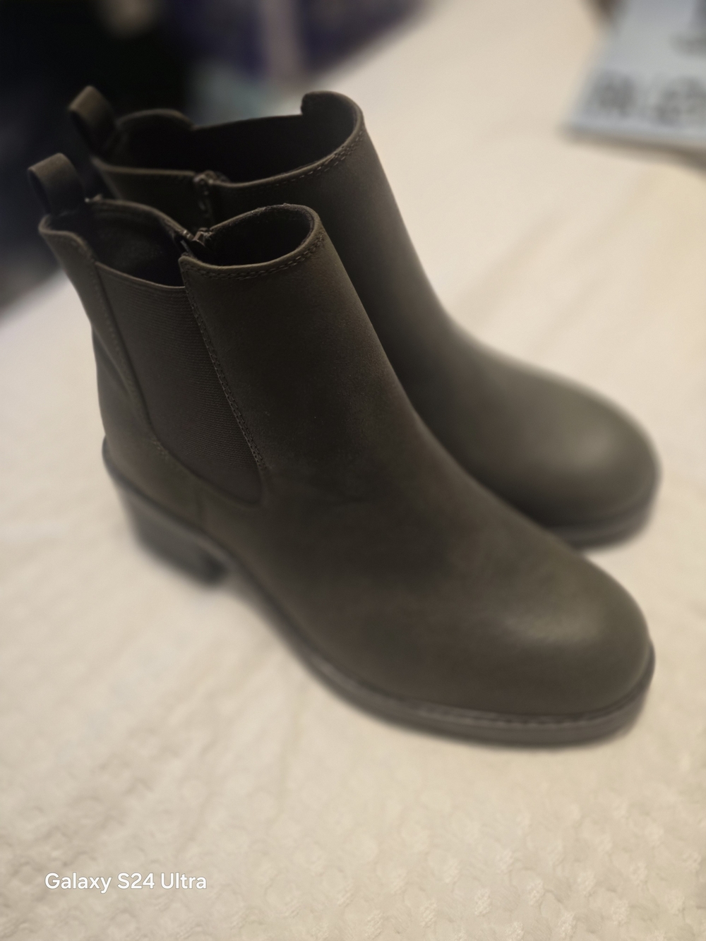 Lane Bryant Olive Green Chelsea Ankle Boots 11w
